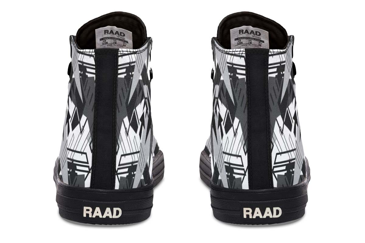 Men's And Women's Fashion Color Printing High-top Canvas Shoes