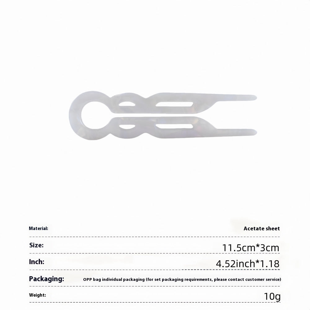 Acetate Hairpin U-shaped French Style