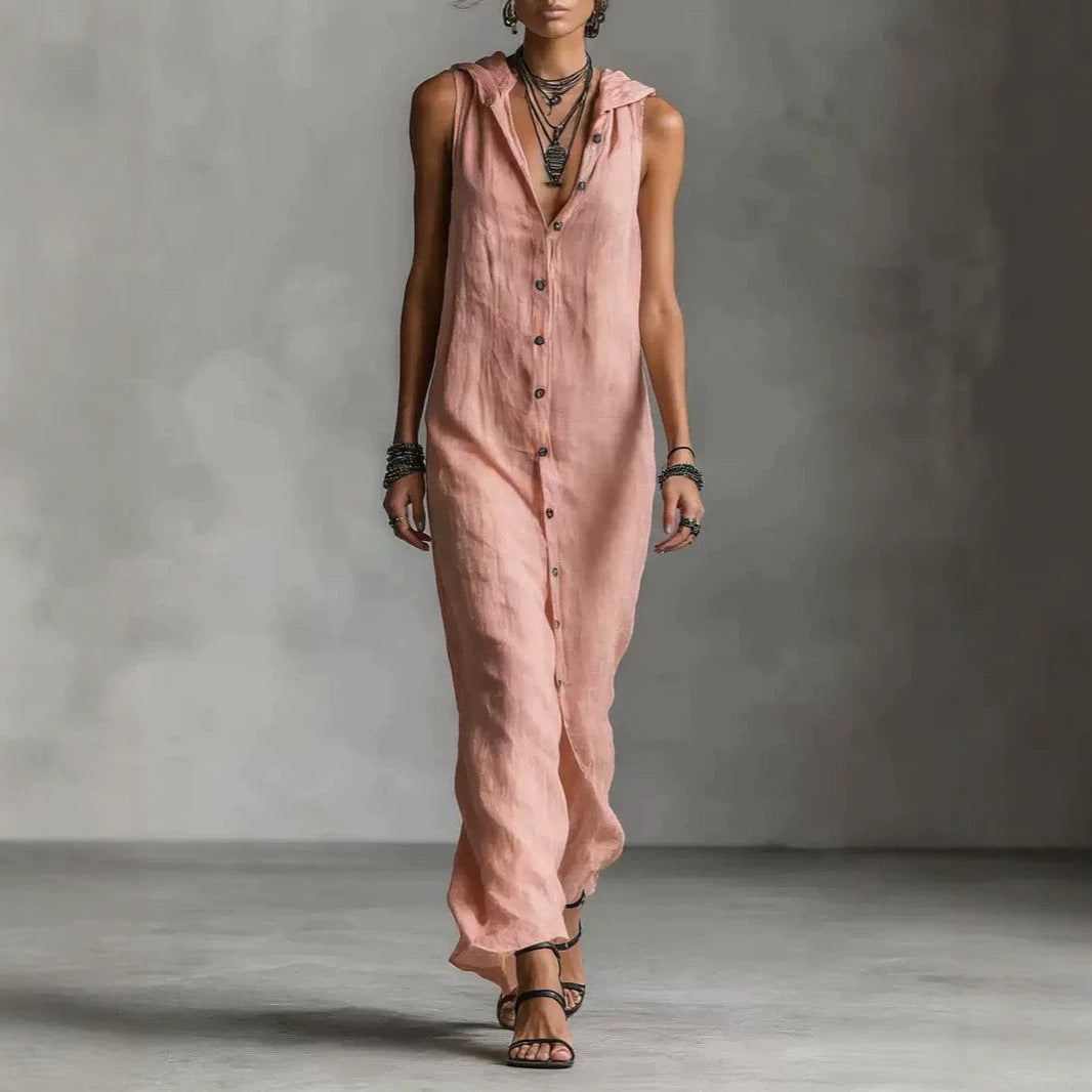 Sleeveless Long Dress Women's One-piece Dress