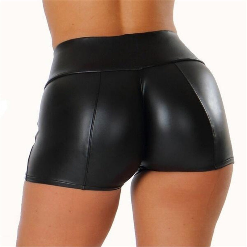 Bodycon Hip-hugging Nightclub Outfit Leather Shorts