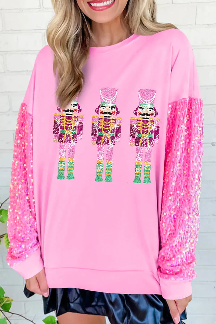 Women's Sequins Padded Top Christmas