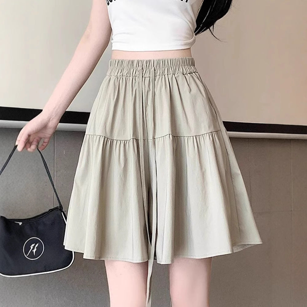 Lazy Style Thin Oversized Casual Shorts Skirt