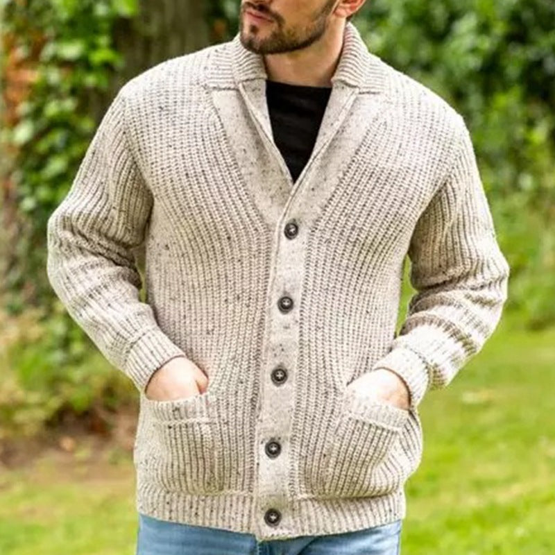 Color-block Long-sleeve Mock-neck Sweater With Pockets