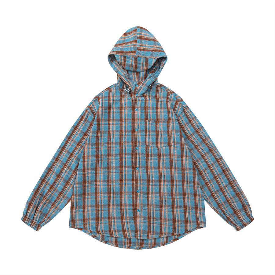 Men's American Stitching Hooded Jacket