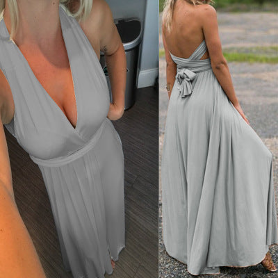 New Summer Stylish Cross-back Open-back Dress