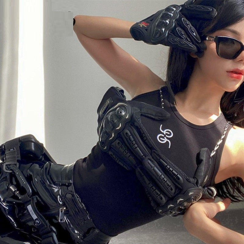 Functional Wind Adjustable Chain Sling Mechanical Gloves