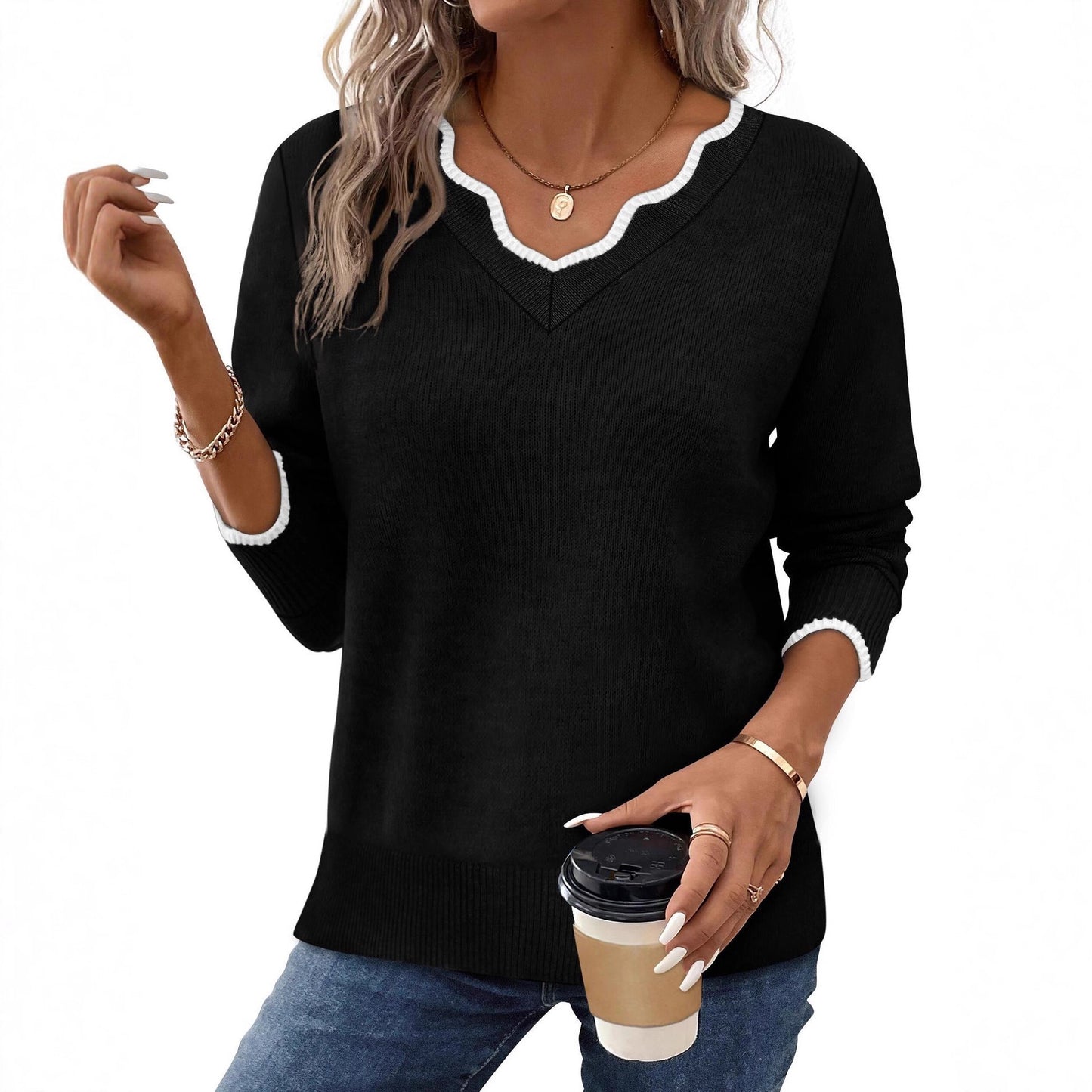 Fashionable And Versatile Women's Pullover Top