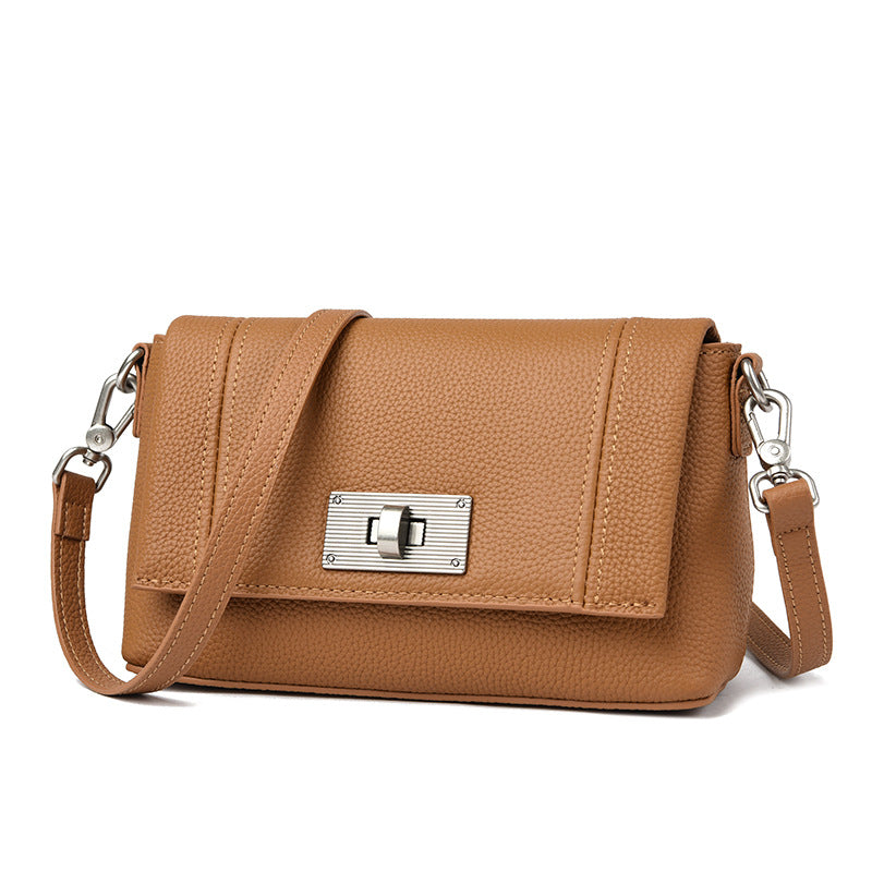 New Trendy Womens Genuine Leather Shoulder Crossbody Bag
