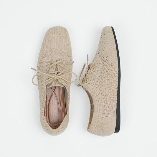 Flyknit Dyb Mund Brogue Snørebånd Firkantet Hoved Fritid Oversized Sko