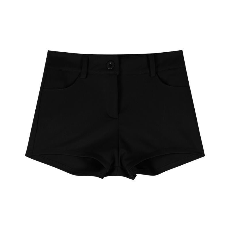 Korte, stramme, hvide fritidsshorts til kvinder