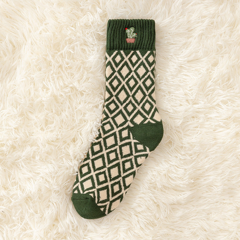 Women Terry Socks Thickened In Winter