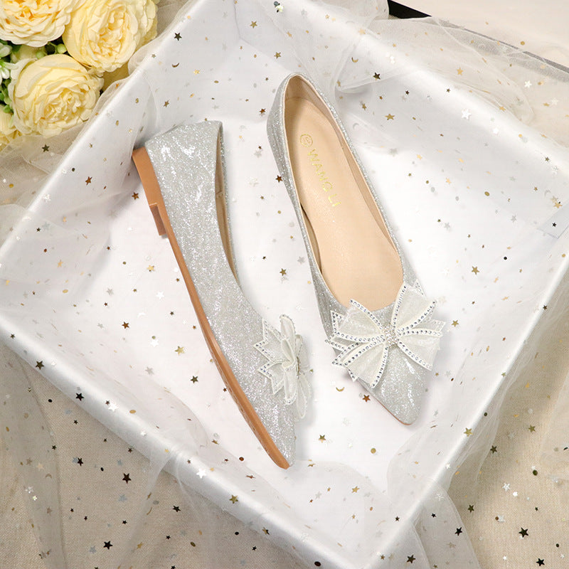 Pumpkin Bow Moccasin Scoops Gentle Shoes