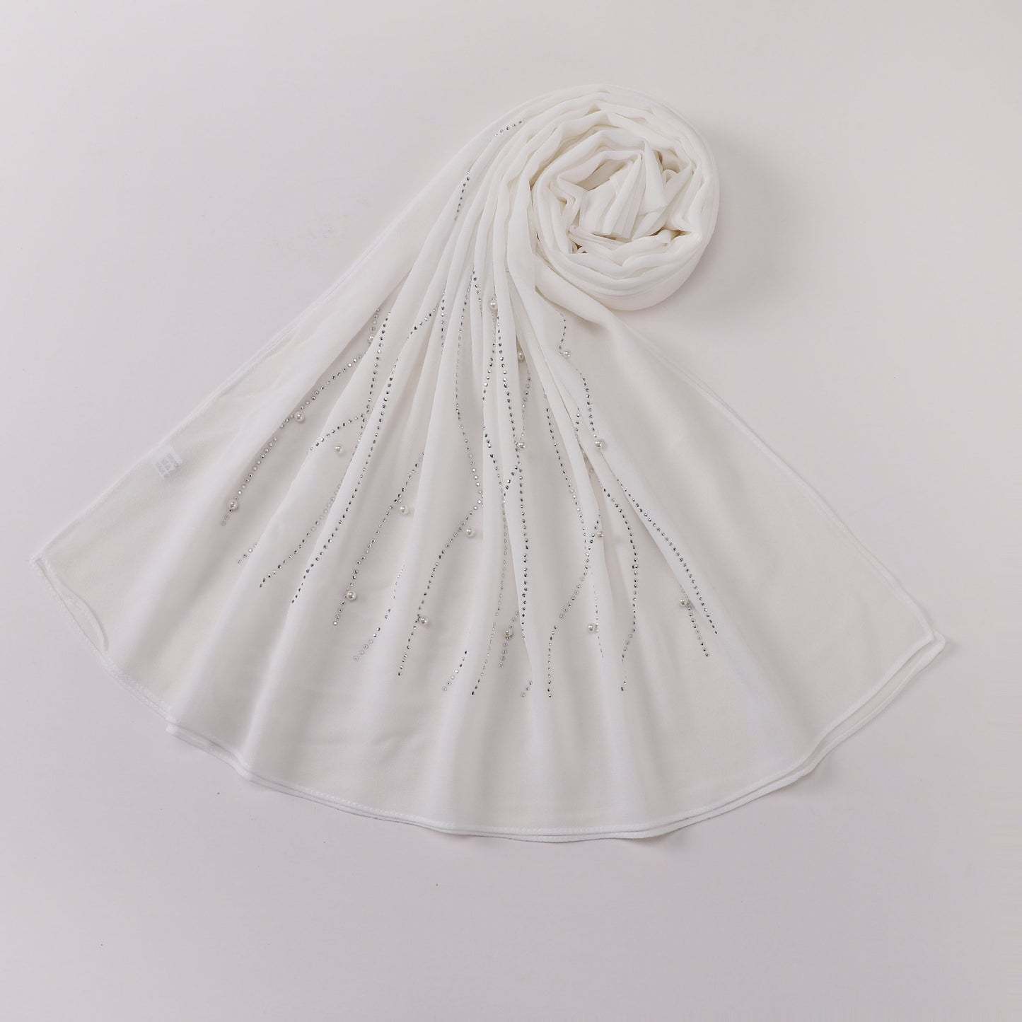Women's Mesh Rhinestone Headscarf Shawl