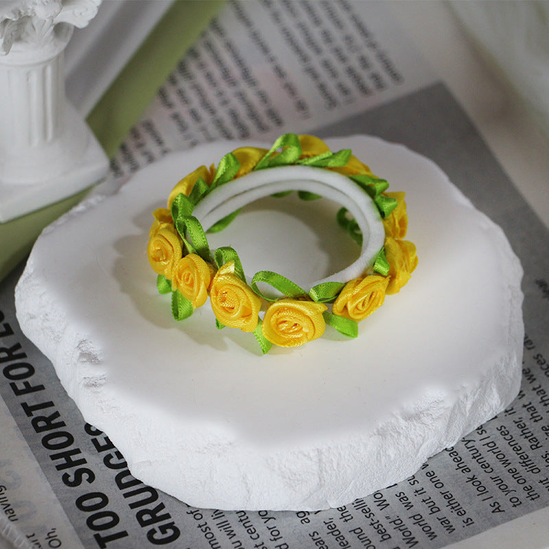 Floral Towel Hair Ring For Women