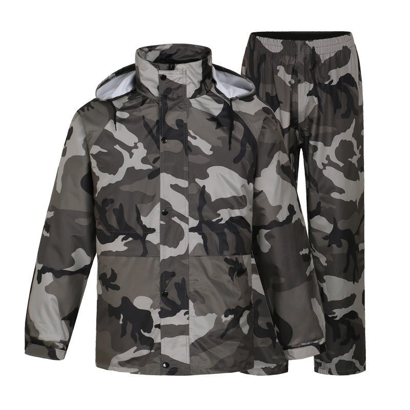 Split Camouflage Raincoat Rain Pants Suit Rainproof