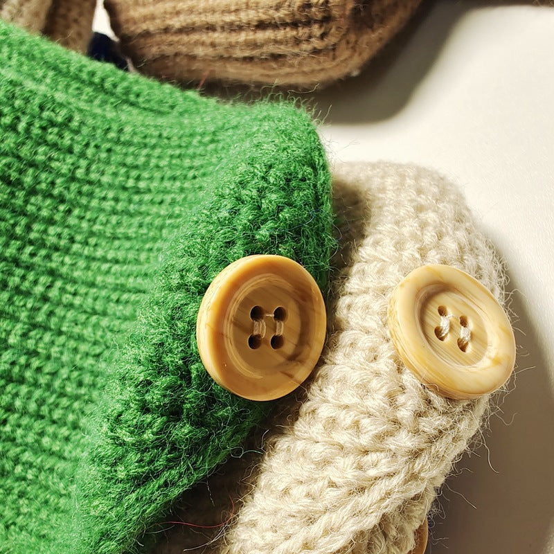 Women's Warm Ear Protection All-in-one Wool Hat
