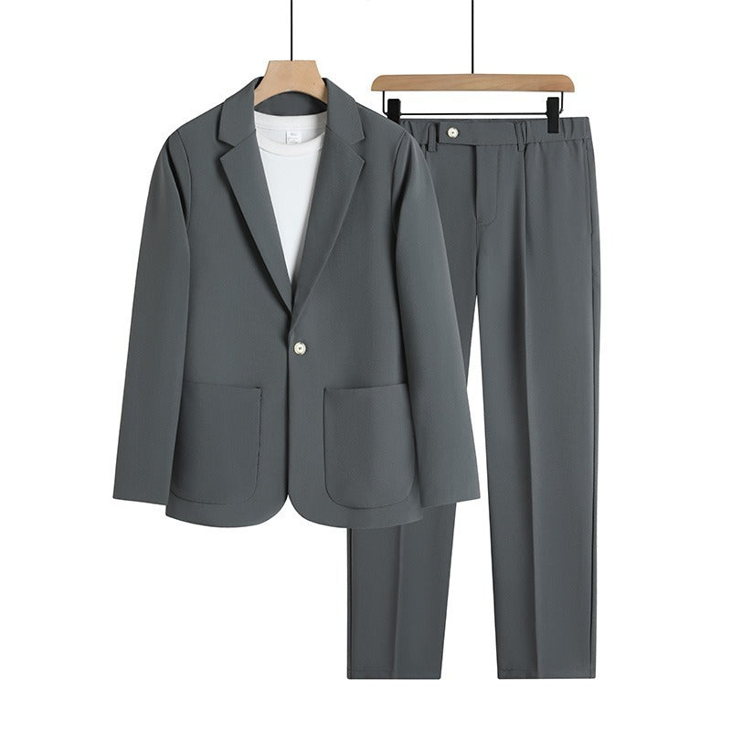 American High Street Leisure Suit Men Loose Drooping Korean Style