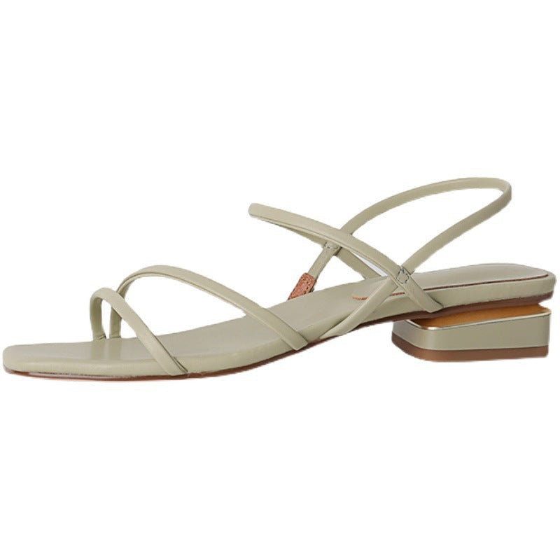 Flat Strap Open-toed Roman Sandals Women