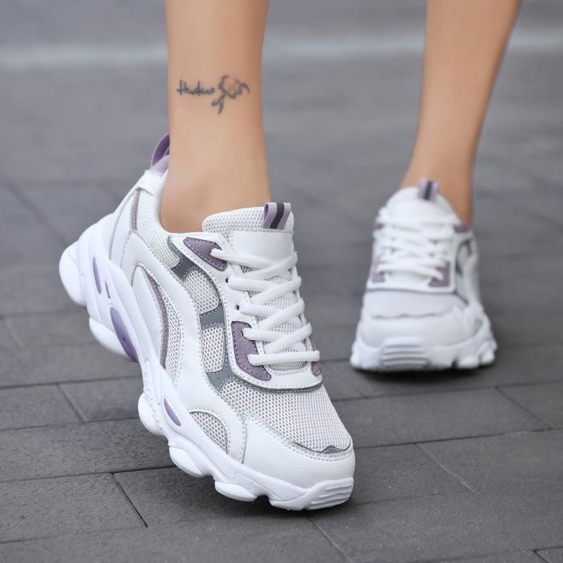 Mesh Casual Sports Shoes Ladies Thick-soled Breathable Women's