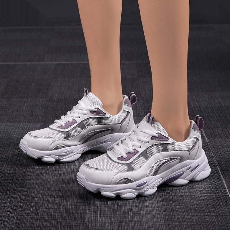 Mesh Casual Sports Shoes Ladies Thick-soled Breathable Women's