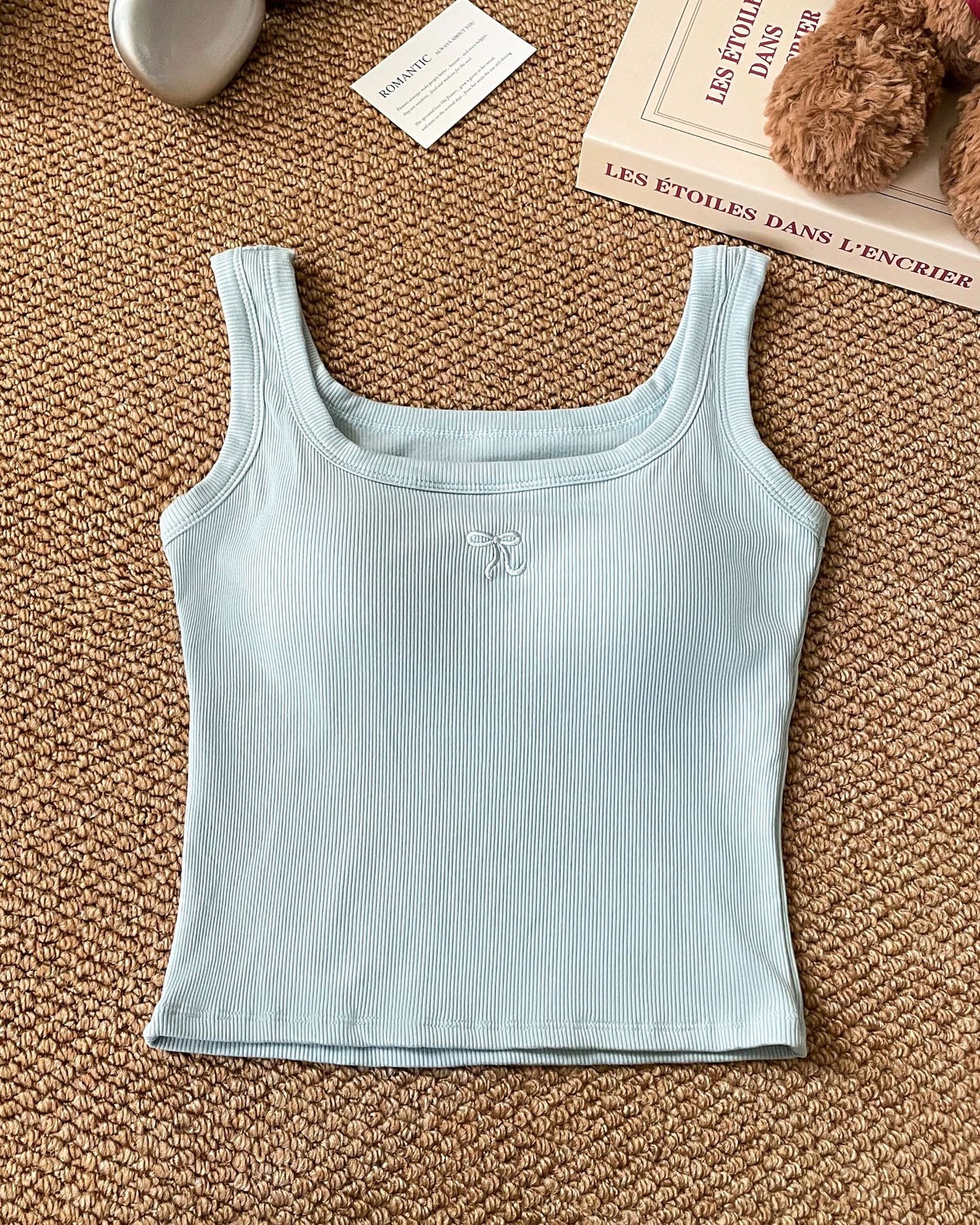 Yellow Square-neck Camisole Base Top