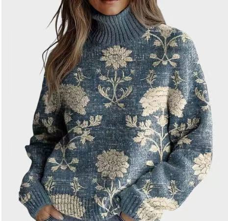 Casual Hooded Cardigan With Abstract Print