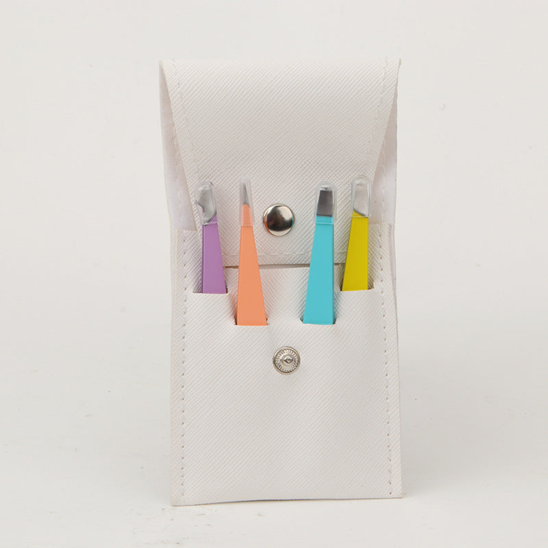 Stainless Steel Clip False Eyelashes Brush Eyebrow Trimming Set