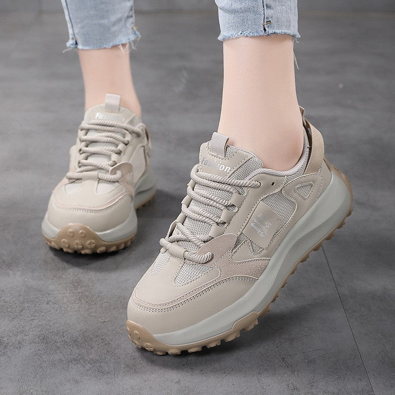 Lightweight Platform Sneaker Casual Feet Smaller Dad Shoes