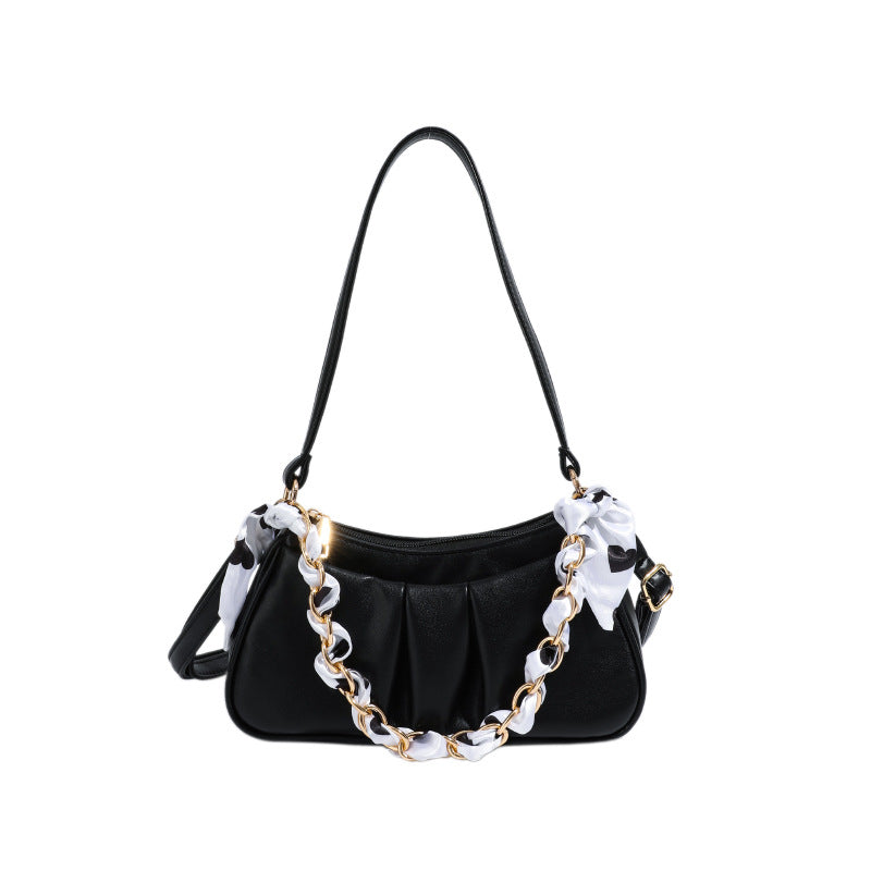 Bag Western Style Folds Shoulder Bag Net Red Chain Handbag