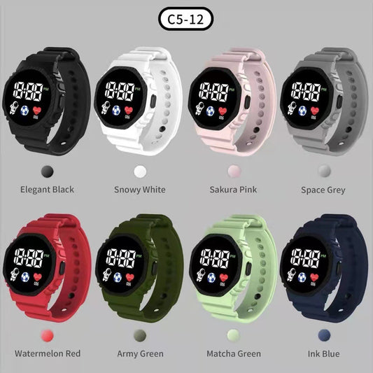 Square Electronic Watch Student Watch