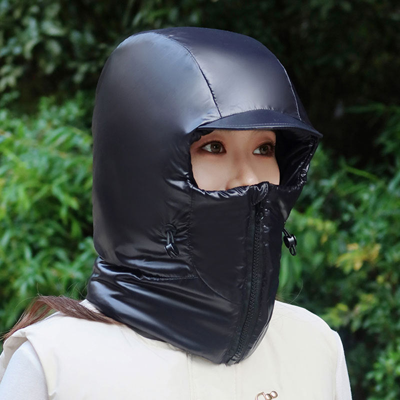 Winter Warm Hat Female Cycling Electric Car Face Care Ear Protection Scarf