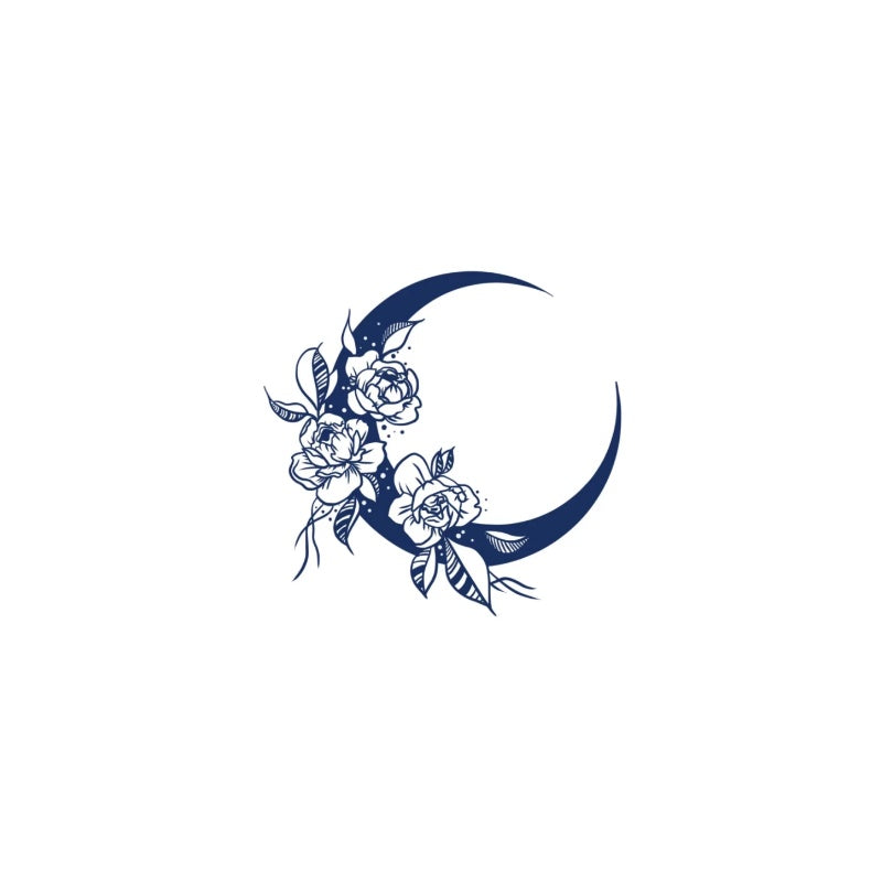 Moon Plain Flowers This Tattoo Stick Semi-permanent Waterproof Lasting Female Clavicle Sticker