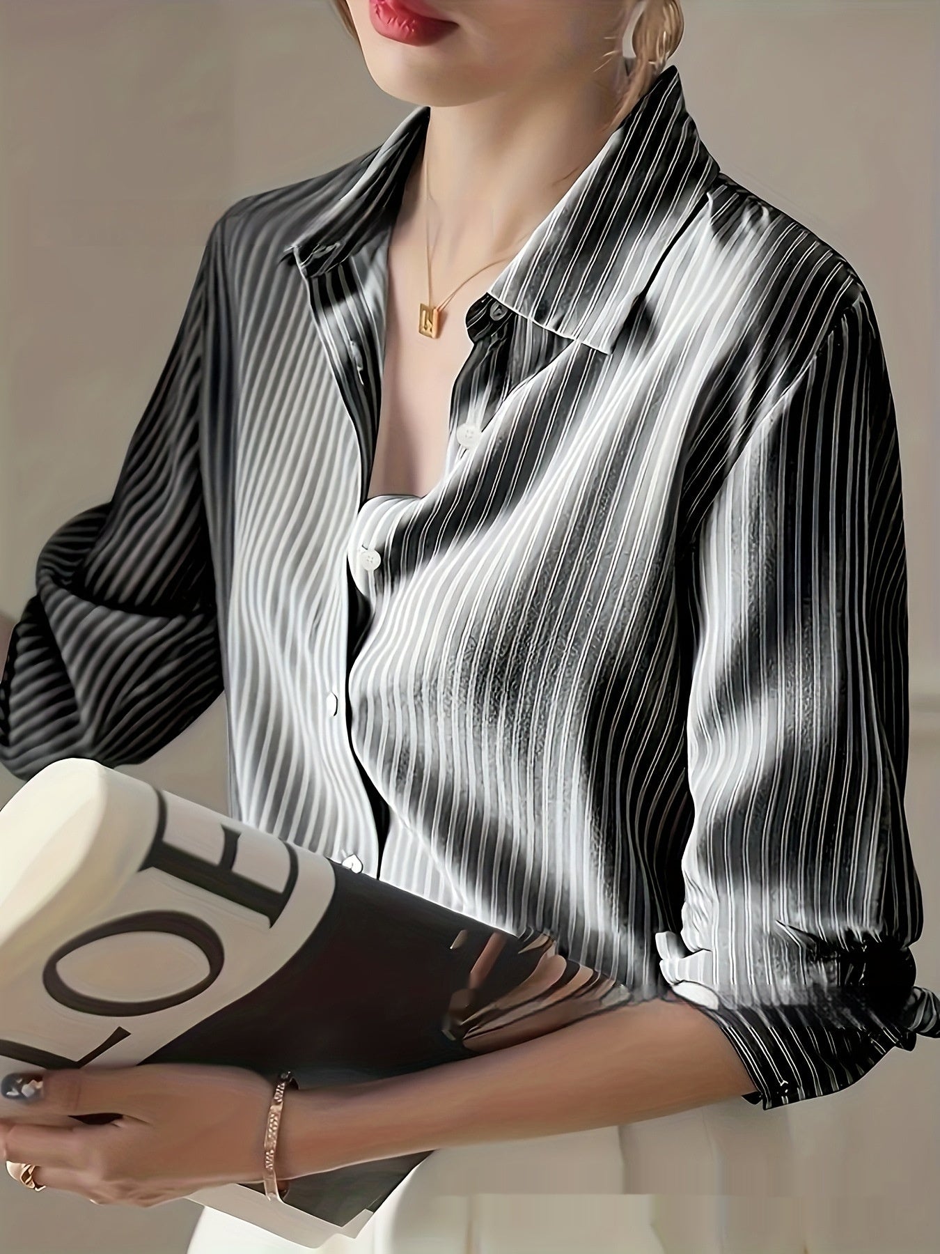 Spring New Striped Casual Shirt For Women