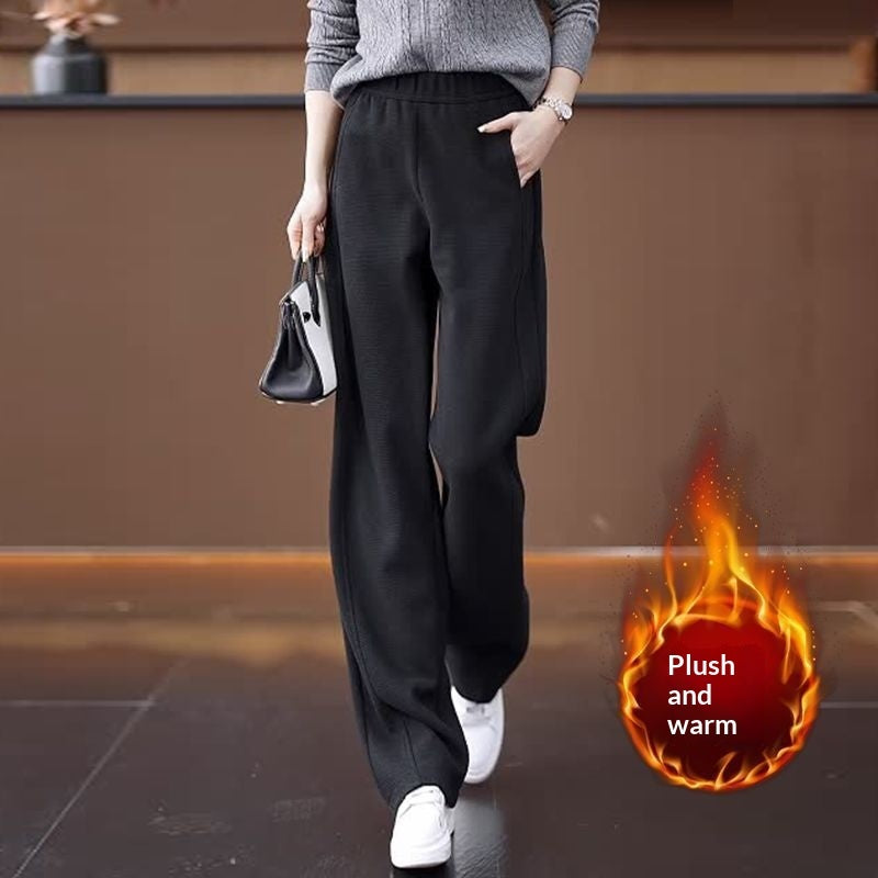 Slimming Relaxed-fit Wide-leg Pants For Women Casual Style