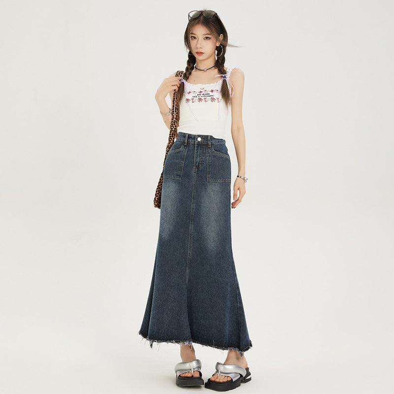 Fashion Personality Retro Denim Skirt For Women