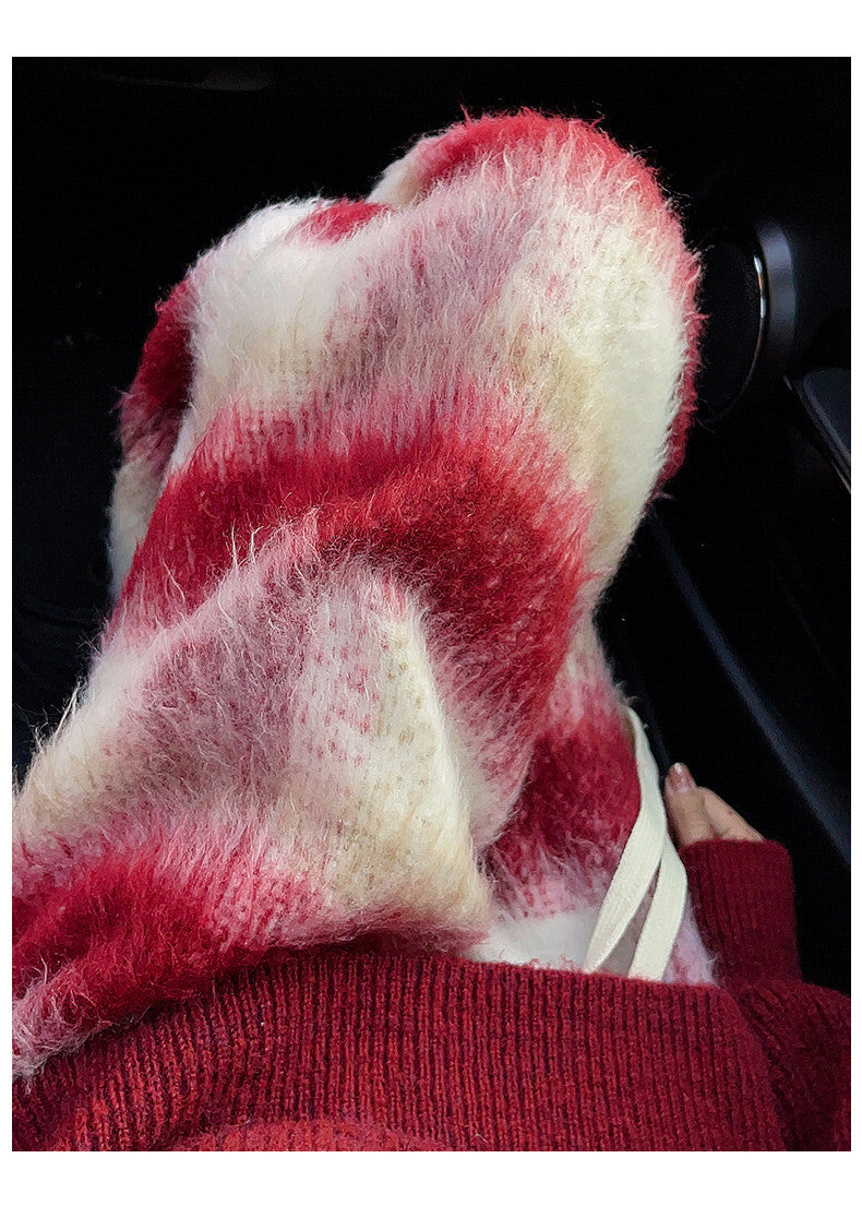 Contrast Color Trousers For Women Autumn And Winter High Waist Drooping All-matching
