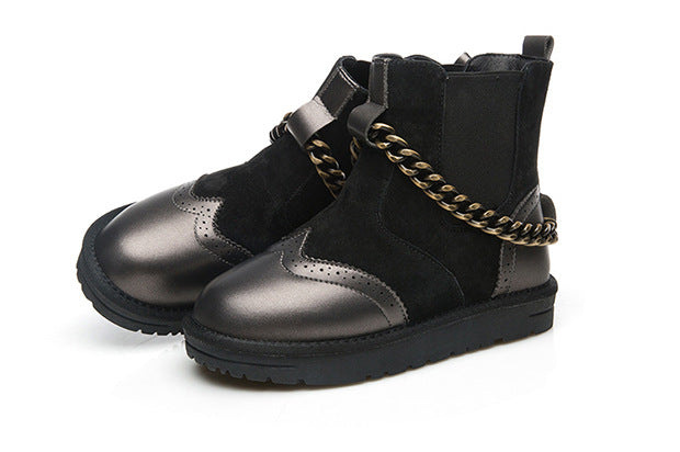 Wool Warm Shoes Middle Tube Breathable Rubber