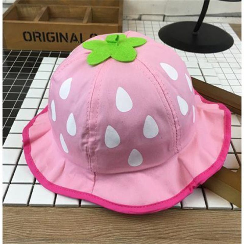 Strawberry Thin Sunhat Princess Girl Sunshade Basin Hat