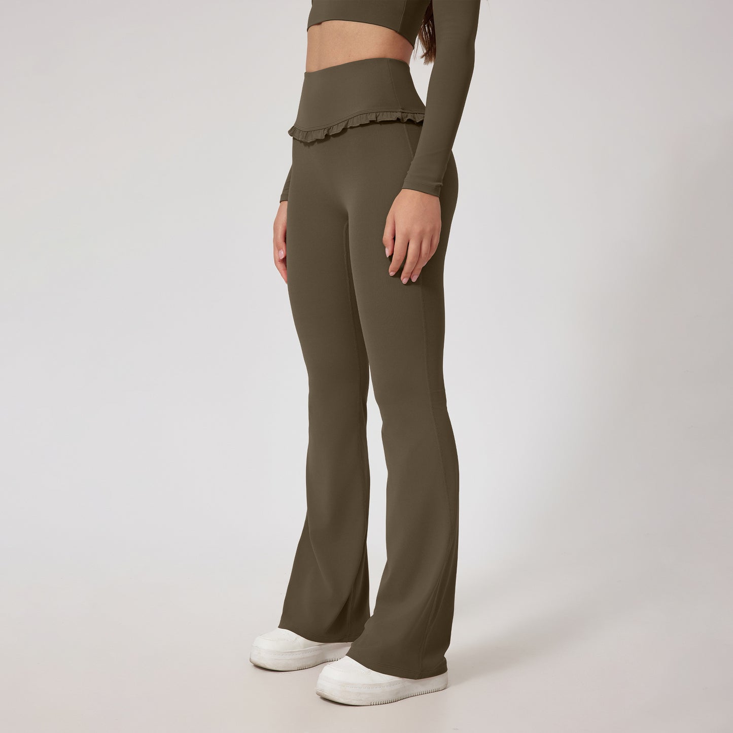 High-waisted Hip-lifting Lace Nude Yoga Casual Trousers