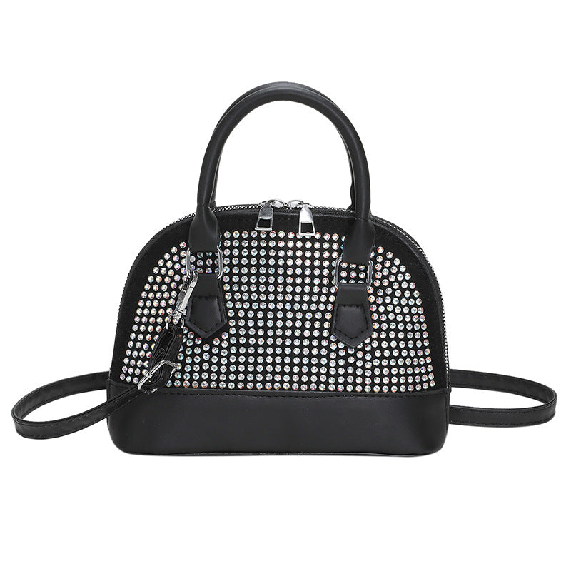 Fashion Portable Casual Light Diamond Shell Shoulder Bag
