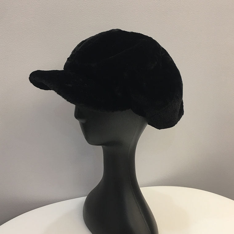 Plush Octagonal Cap Korean Style