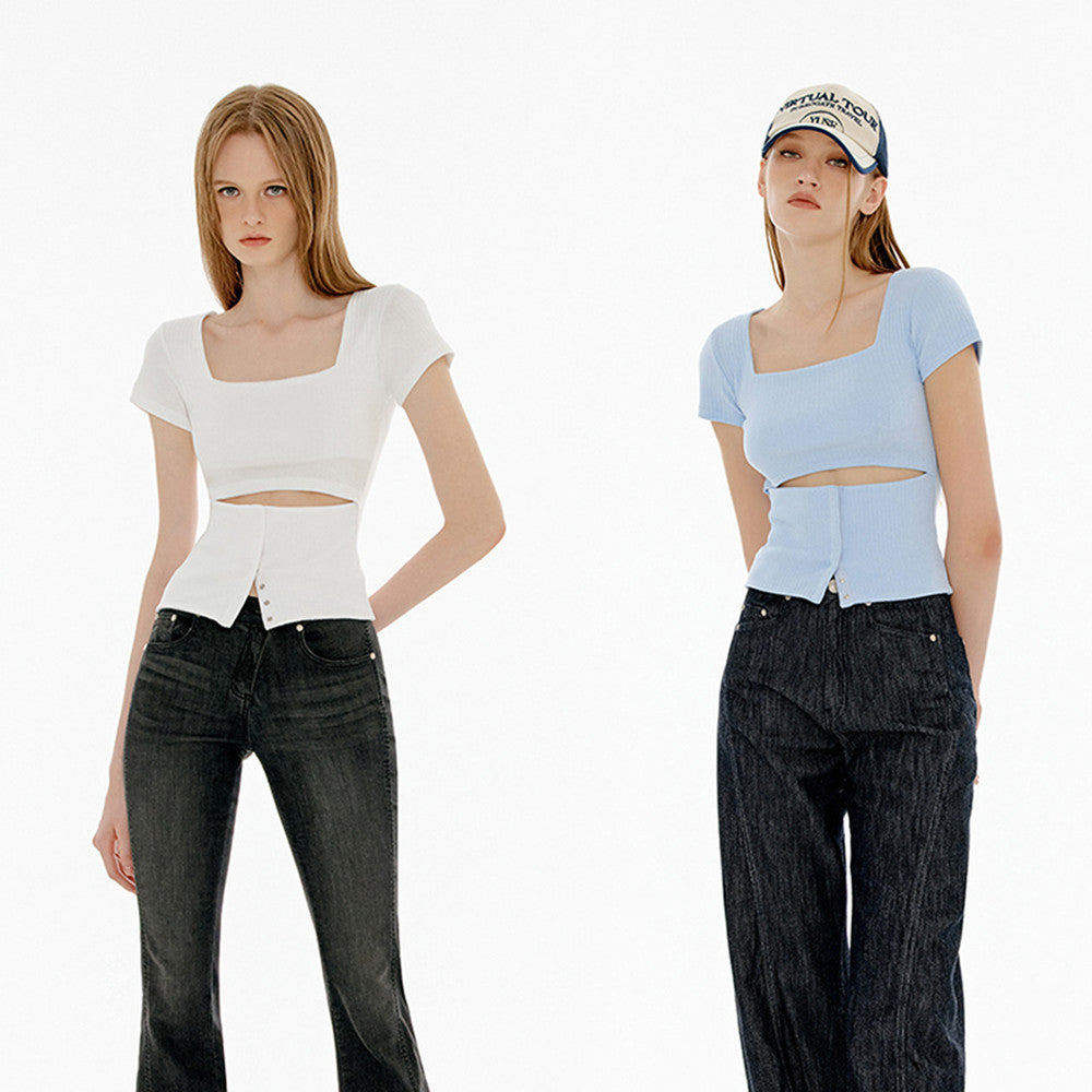 Temperament Simple Slit Niche Design Slim Fit