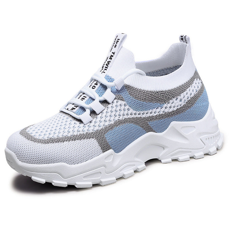 Soft Sole Lightweight Dad Shoes Women's Shoes Flying Woven Breathable Mesh Surface Shoes