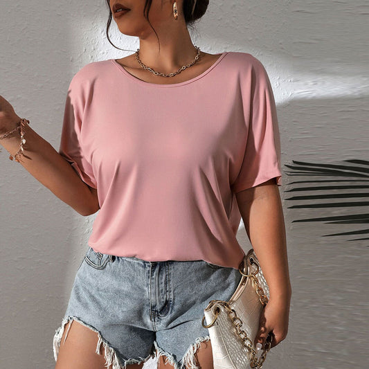 Women's Loose Casual Round Neck Versatile Knit Top