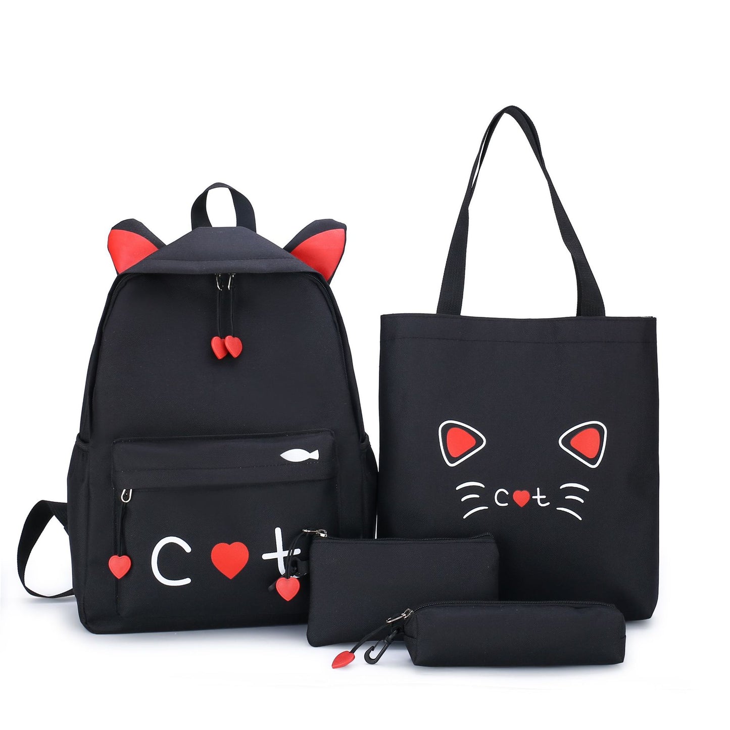 Schoolbag For Elementary School Students Four-piece Large-capacity Backpack