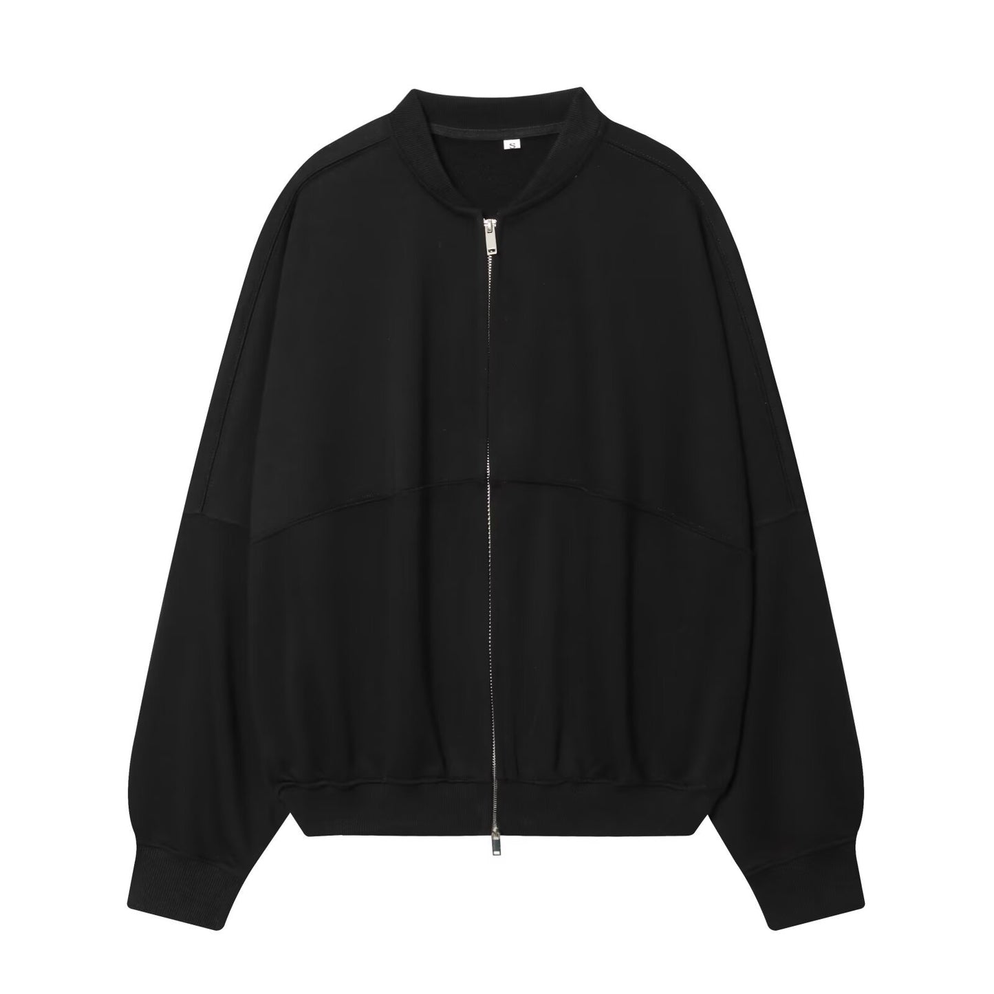 Crew-neck Bomber Jacket High-waisted Flared Athletic Pants Set