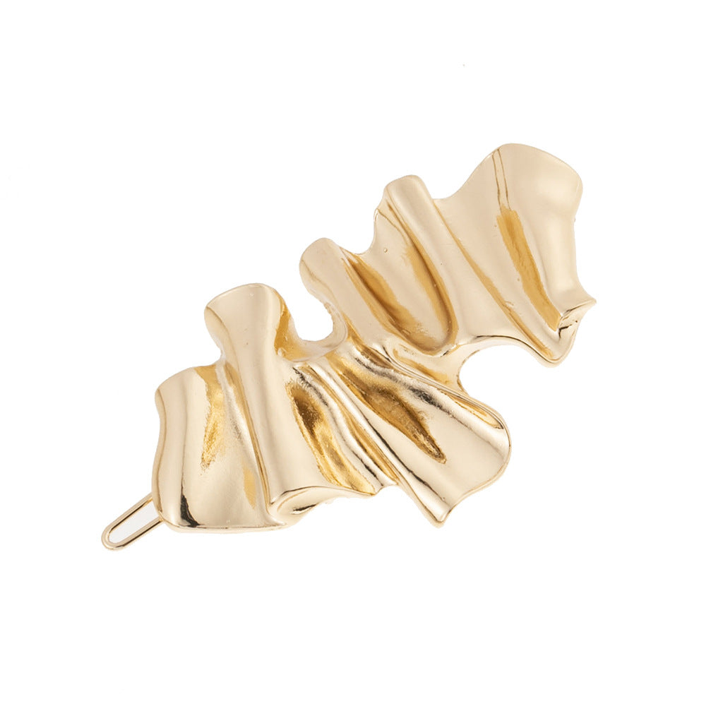 Convex Folding Hairpin Headdress Pleated Fashionable Irregular