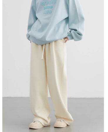 Women's Drawstring Fleece-lined High-waisted Casual Pants