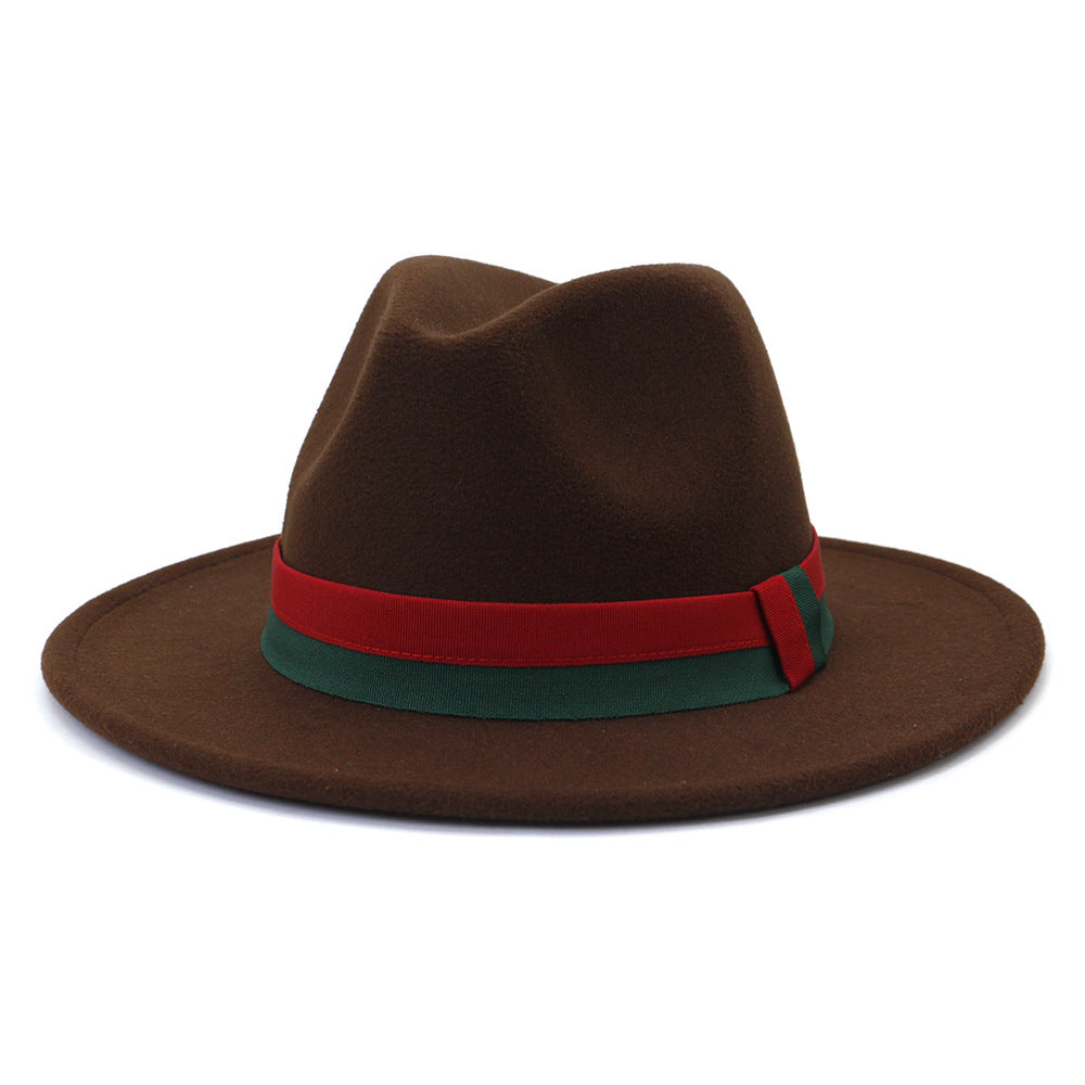 Big Brim British Style Woolen Jazz Top Hat