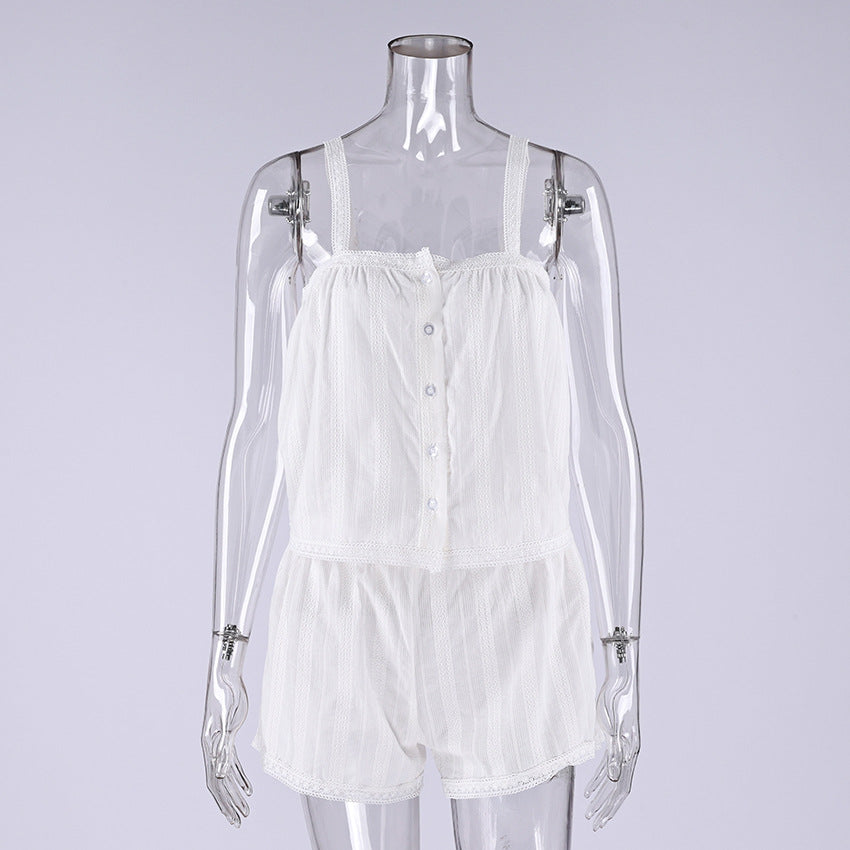100 Cotton Comfortable Soft Camisole And Shorts Pajamas